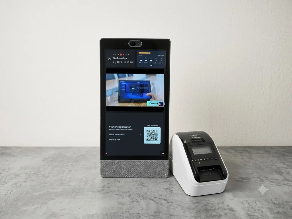 Self check-in and badge printing