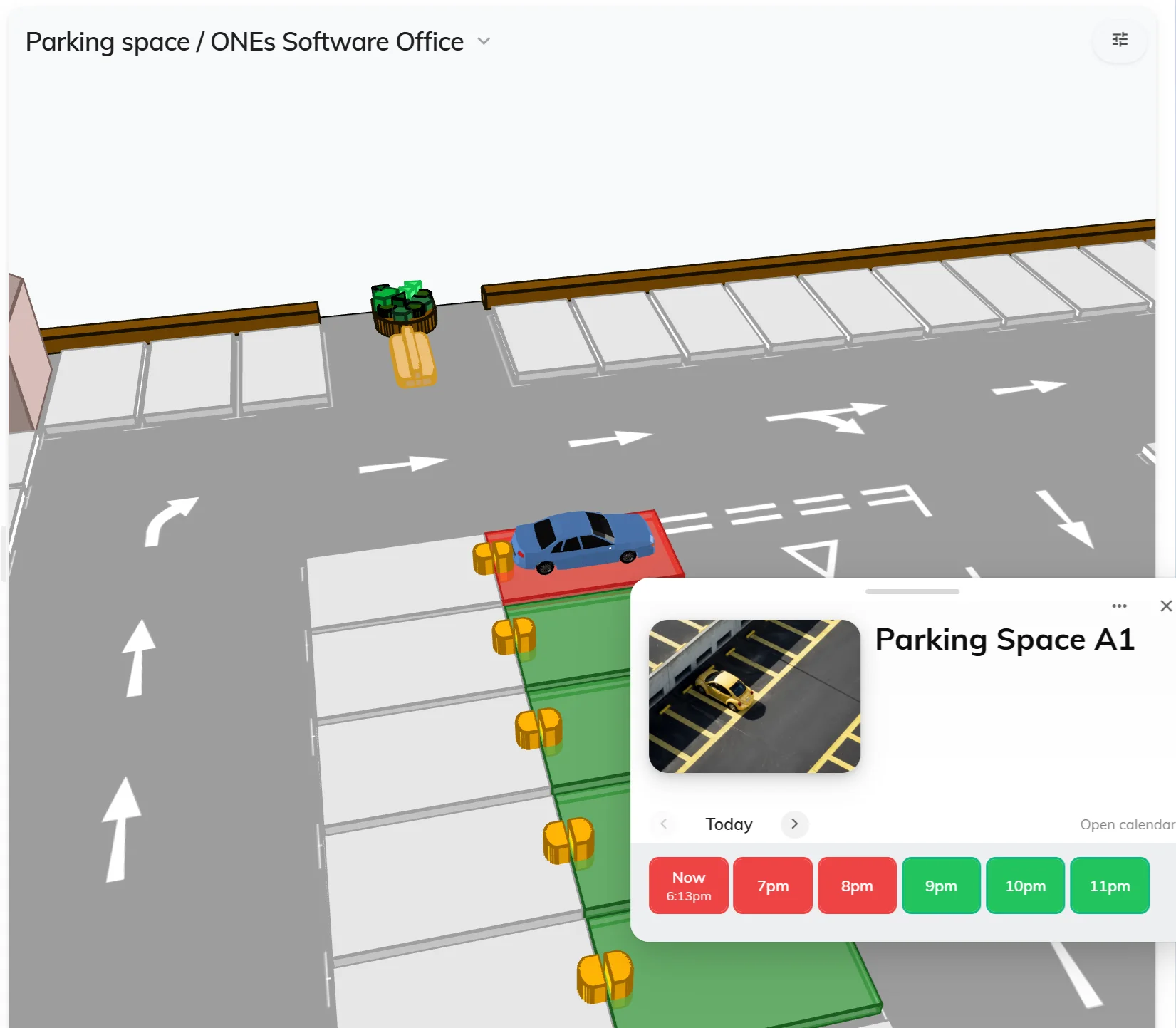 Live Parking Status on Floor Plan