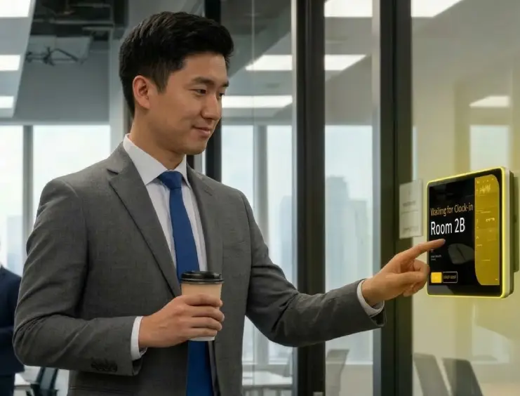 Check in at the door