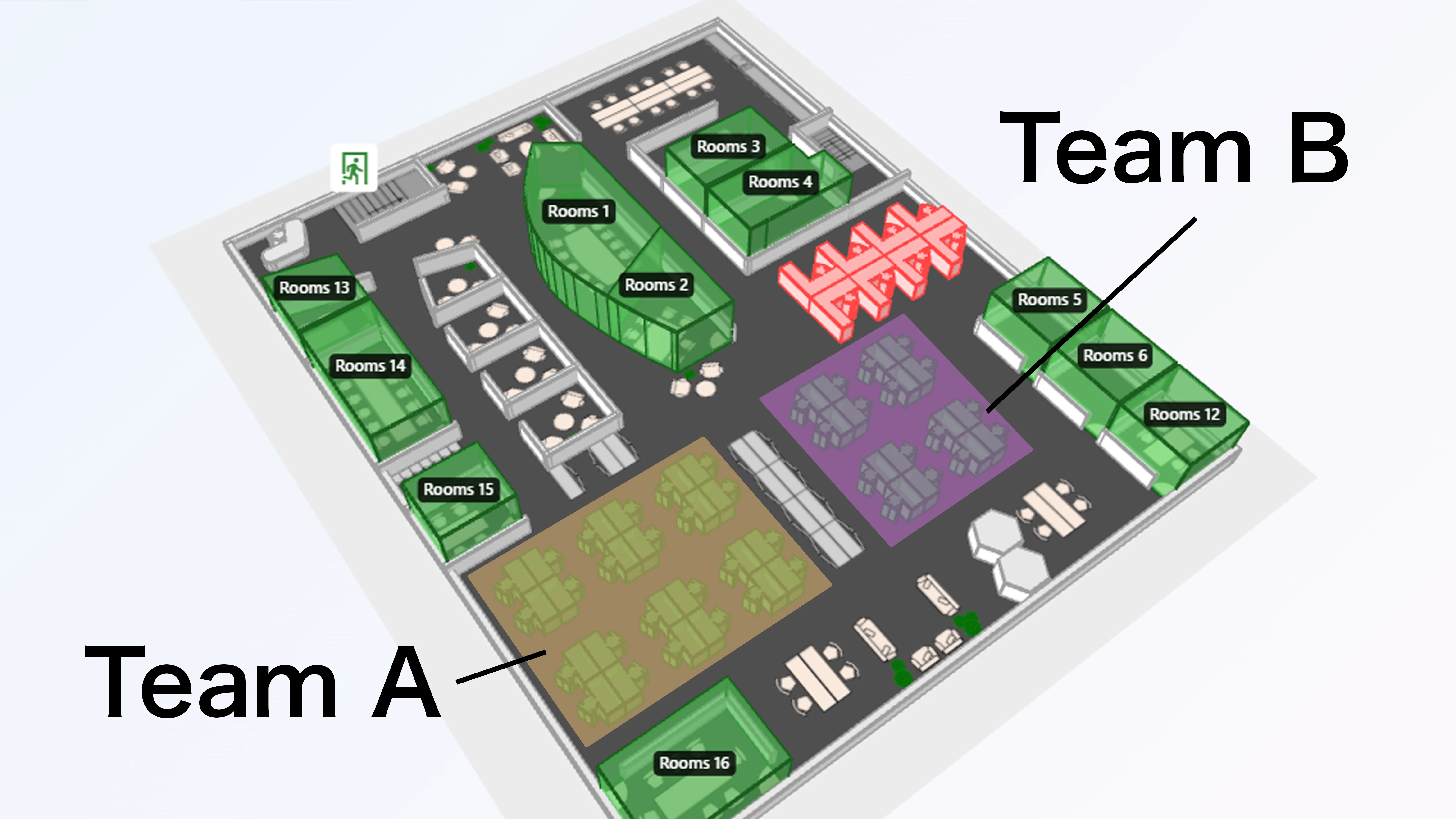 Locate your teammates and sit together